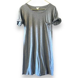 J. Crew Grey T Shirt Dress Short Sleeve